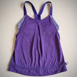 Lululemon Rest Less Tank Bruised Berry Built In Bra Running Top Purple Size 8
